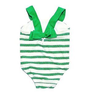 Baby Gap Green Striped Bow One Piece Swimsuit